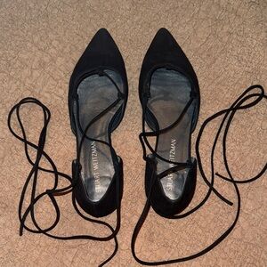 Stuart Weitzman Gilligan Lace Up Flats